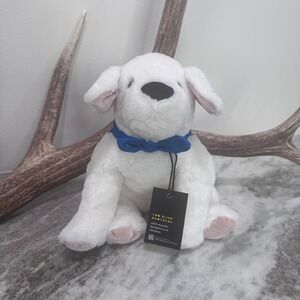 Two Blind Brothers Pip the Guide Dog Plush White Puppy Stuffy Blue Cape NWT